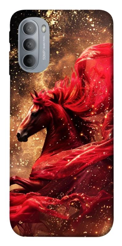 Чехол itsPrint Red sparkles Horse для Motorola Moto G31, животные, купить оптом с доставкой