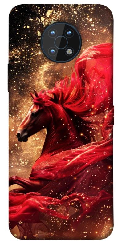 Чехол itsPrint Red sparkles Horse для Nokia G50, животные, купить оптом с доставкой