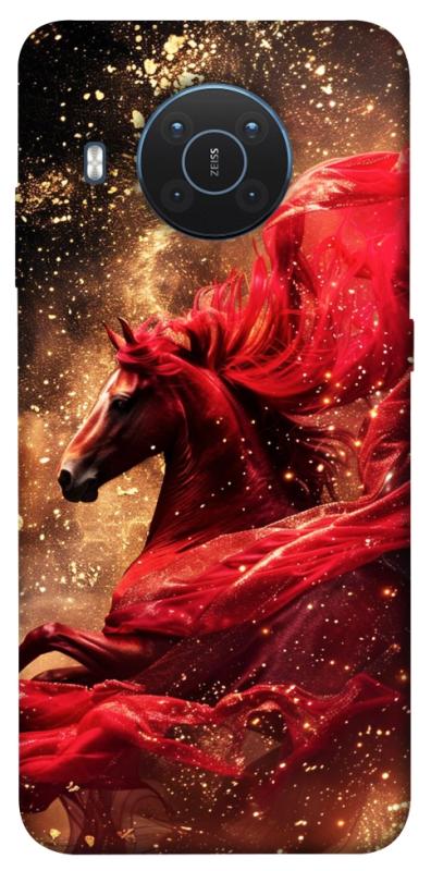 Чехол itsPrint Red sparkles Horse для Nokia X10 / X20, животные, купить оптом с доставкой