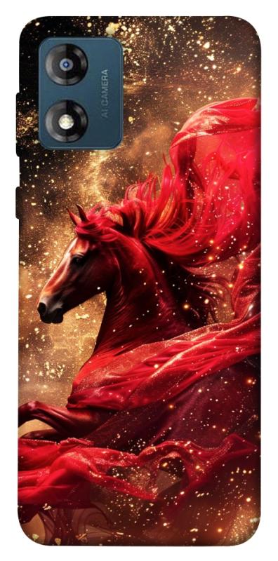 Чехол itsPrint Red sparkles Horse для Motorola Moto E13, животные, купить оптом с доставкой