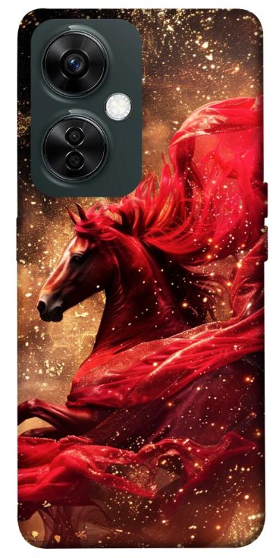 Чехол itsPrint Red sparkles Horse для OnePlus Nord CE 3 Lite, животные, купить оптом с доставкой