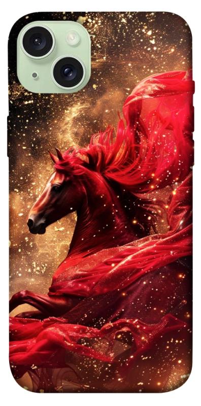 Чехол itsPrint Red sparkles Horse для Apple iPhone 15 Plus (6.7"), животные, купить оптом с доставкой