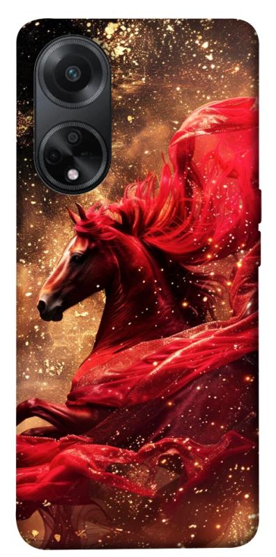 Чехол itsPrint Red sparkles Horse для Oppo A98, животные, купить оптом с доставкой