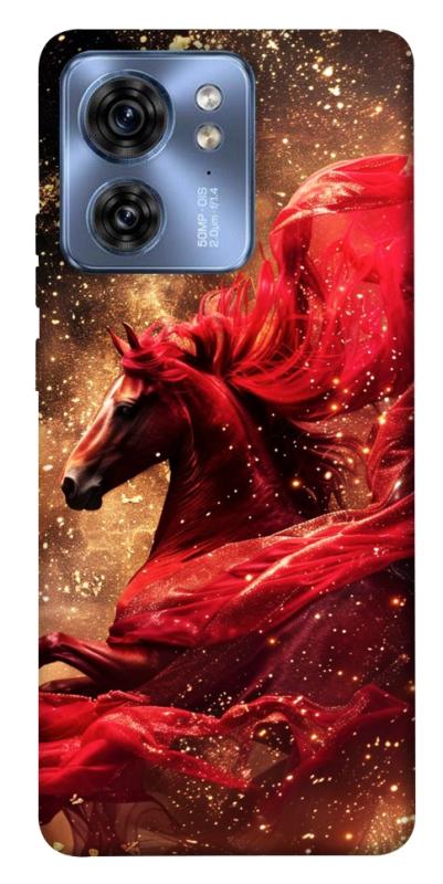 Чехол itsPrint Red sparkles Horse для Motorola Edge 40, животные, купить оптом с доставкой