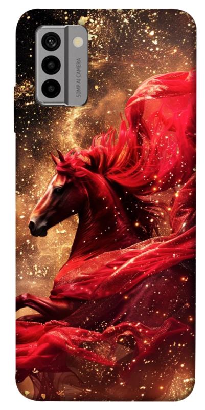Чехол itsPrint Red sparkles Horse для Nokia G22, животные, купить оптом с доставкой
