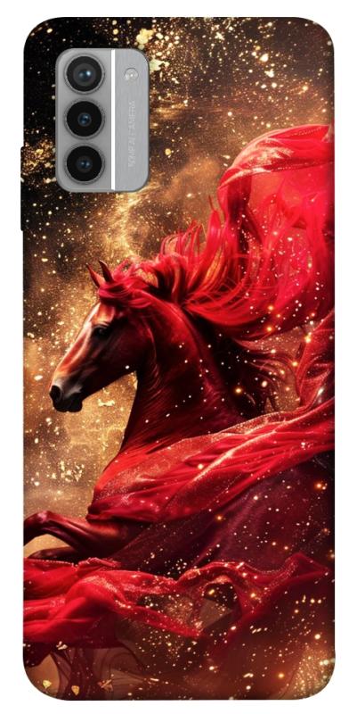 Чехол itsPrint Red sparkles Horse для Nokia G42, животные, купить оптом с доставкой