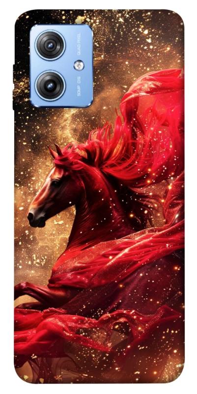 Чохол itsPrint Red sparkles Horse для Motorola Moto G84, тварини, купити оптом з доставкою