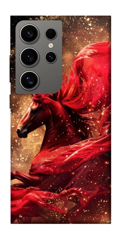 Чехол itsPrint Red sparkles Horse для Samsung Galaxy S24 Ultra, животные, купить оптом с доставкой