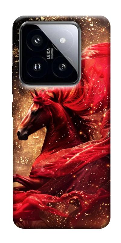 Чохол itsPrint Red sparkles Horse для Xiaomi 14 Pro, тварини, купити оптом з доставкою