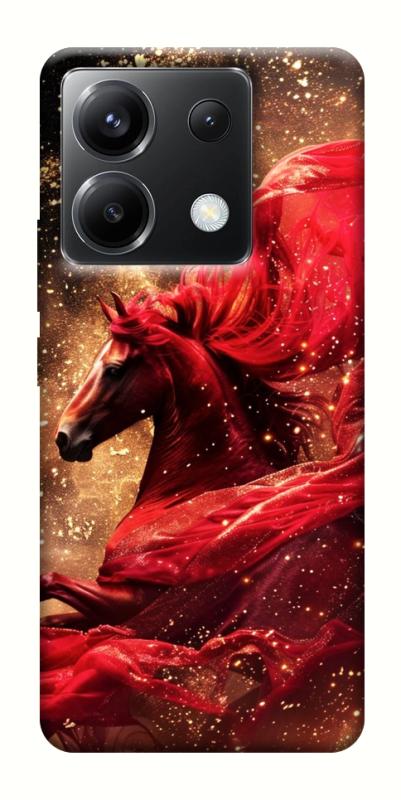 Чохол itsPrint Red sparkles Horse для Xiaomi Poco X6, тварини, купити оптом з доставкою