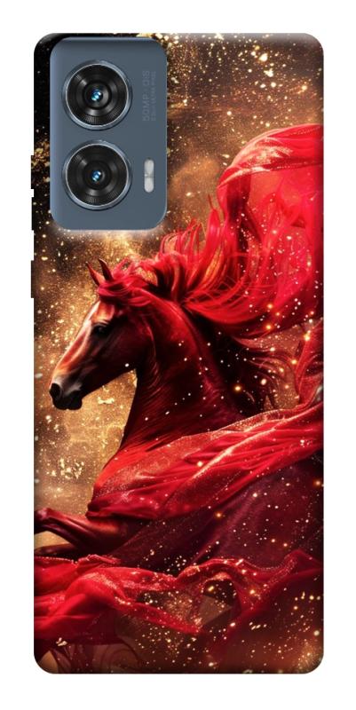 Чохол itsPrint Red sparkles Horse для Motorola Edge 50 Fusion, тварини, купити оптом з доставкою