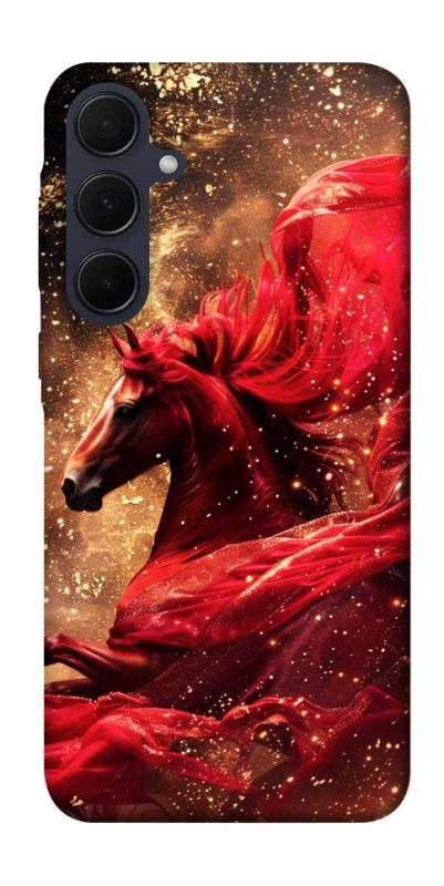Чехол itsPrint Red sparkles Horse для Samsung Galaxy A55, животные, купить оптом с доставкой