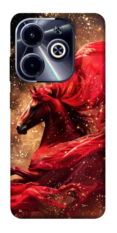 Чехол itsPrint Red sparkles Horse для Infinix Hot 40i, животные, купить оптом с доставкой