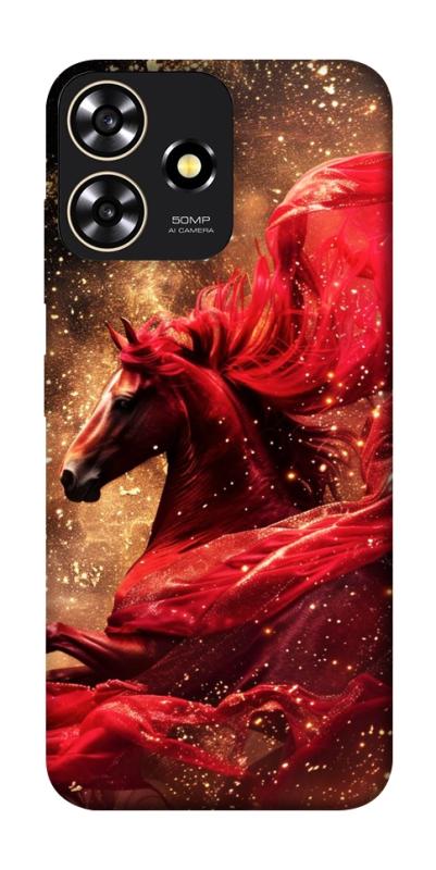 Чехол itsPrint Red sparkles Horse для ZTE Blade A73 4G, животные, купить оптом с доставкой