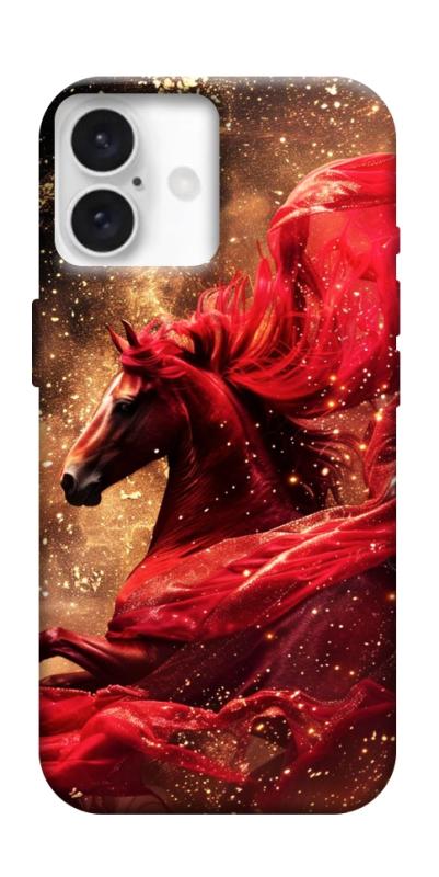 Чехол itsPrint Red sparkles Horse для Apple iPhone 16 Plus (6.7"), животные, купить оптом с доставкой