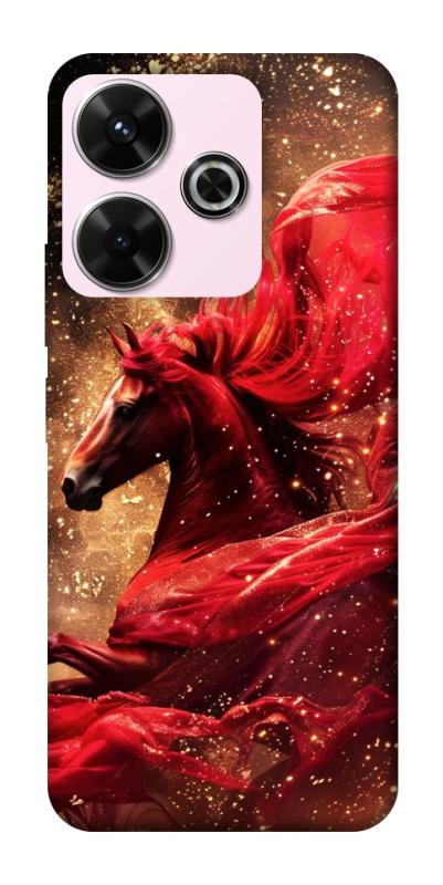 Чохол itsPrint Red sparkles Horse для Xiaomi Redmi 13 4G / Poco M6 4G, тварини, купити оптом з доставкою