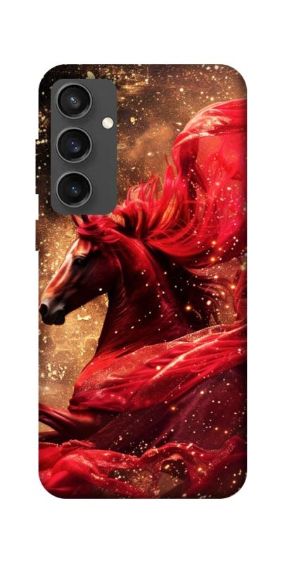 Чехол itsPrint Red sparkles Horse для Samsung Galaxy S24 FE, животные, купить оптом с доставкой