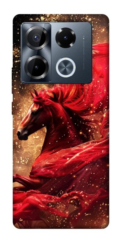 Чохол itsPrint Red sparkles Horse для Infinix Note 40 Pro 4G, тварини, купити оптом з доставкою