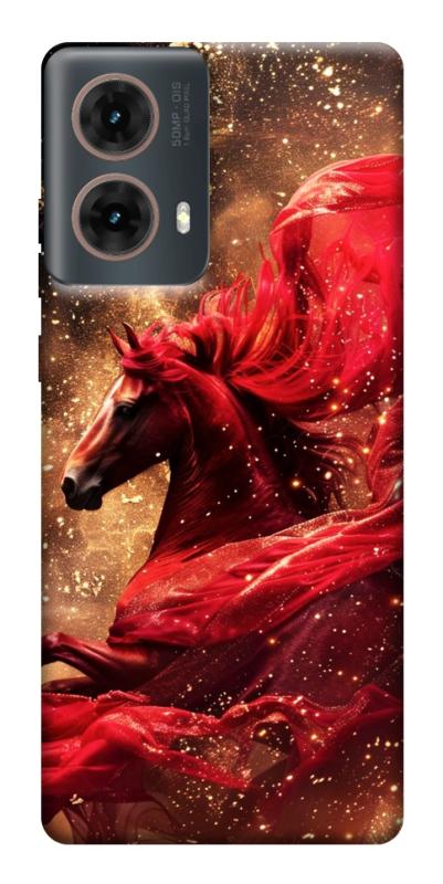 Чехол itsPrint Red sparkles Horse для Motorola Moto G85, животные, купить оптом с доставкой
