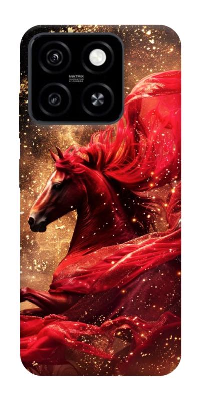 Чехол itsPrint Red sparkles Horse для ZTE Blade A55 4G, животные, купить оптом с доставкой