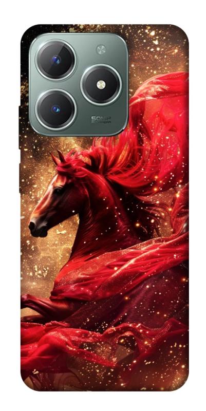 Чехол itsPrint Red sparkles Horse для Realme C61 4G, животные, купить оптом с доставкой