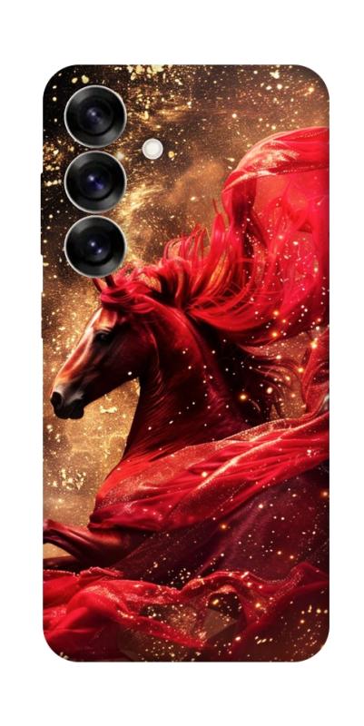 Чехол itsPrint Red sparkles Horse для Samsung Galaxy S25, животные, купить оптом с доставкой