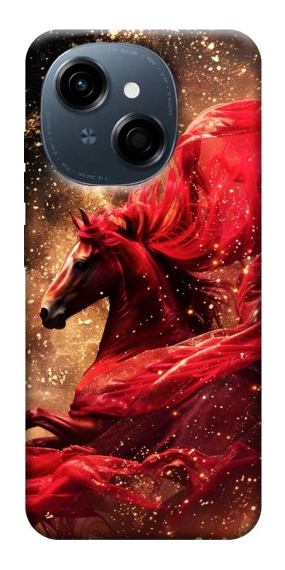 Чехол itsPrint Red sparkles Horse для TECNO Spark Go 1, животные, купить оптом с доставкой