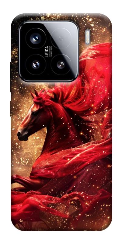 Чехол itsPrint Red sparkles Horse для Xiaomi 15, животные, купить оптом с доставкой
