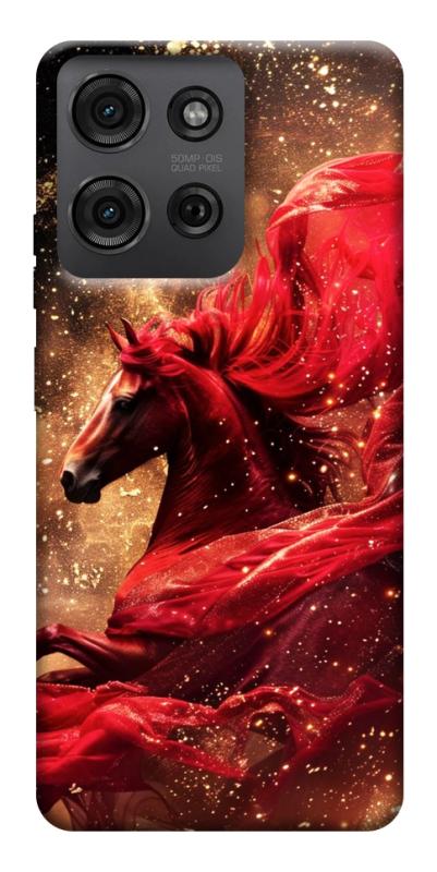 Чехол itsPrint Red sparkles Horse для Motorola Moto G75 5G, животные, купить оптом с доставкой
