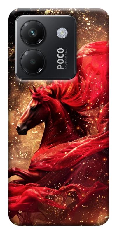 Чехол itsPrint Red sparkles Horse для Xiaomi Poco M7 Pro 5G, животные, купить оптом с доставкой