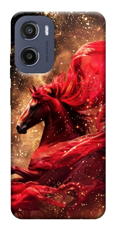 Чехол itsPrint Red sparkles Horse для Motorola Moto G05, животные, купить оптом с доставкой