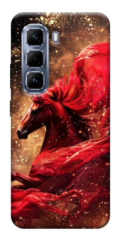 Чехол itsPrint Red sparkles Horse для Infinix Hot 50 Pro, животные, купить оптом с доставкой