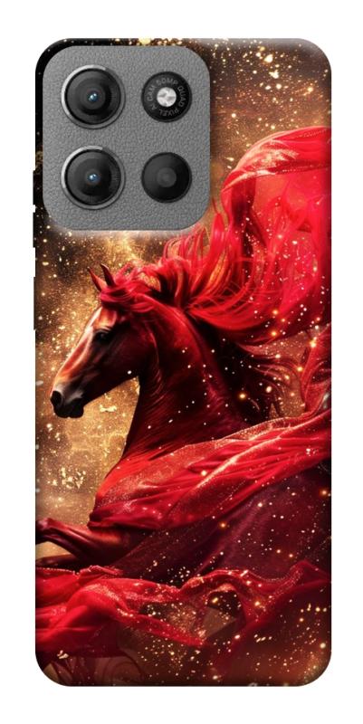 Чехол itsPrint Red sparkles Horse для Motorola Moto G15 4G, животные, купить оптом с доставкой