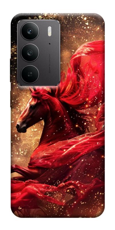 Чехол itsPrint Red sparkles Horse для Realme C75, животные, купить оптом с доставкой