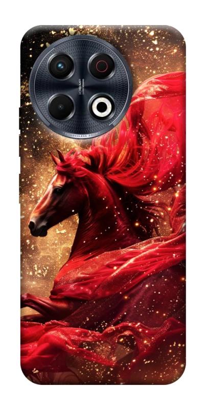 Чехол itsPrint Red sparkles Horse для TECNO Spark 30 Pro (KL7), животные, купить оптом с доставкой