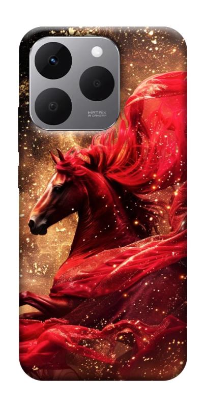 Чехол itsPrint Red sparkles Horse для Realme 15T, животные, купить оптом с доставкой