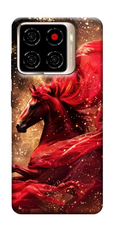 Чехол itsPrint Red sparkles Horse для ZTE Blade A56, животные, купить оптом с доставкой