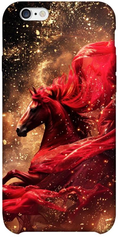 Чехол itsPrint Red sparkles Horse для Apple iPhone 6/6s plus (5.5"), животные, купить оптом с доставкой