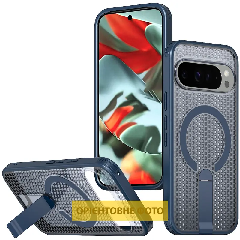 Чехол TPU Breeze with Magnetic Fit stand для Google Pixel 9 Pro XL / 10 Pro XL, Blue, TPU+PC, купить оптом с доставкой