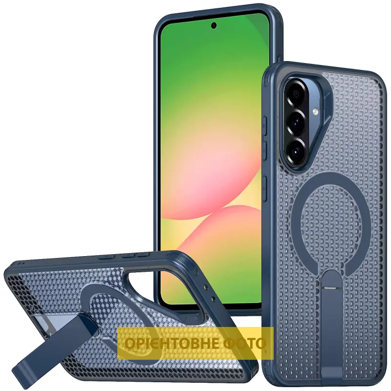 Чехол TPU Breeze with Magnetic Fit stand для Xiaomi Redmi 14C / Poco C75, Blue, TPU+PC, купить оптом с доставкой