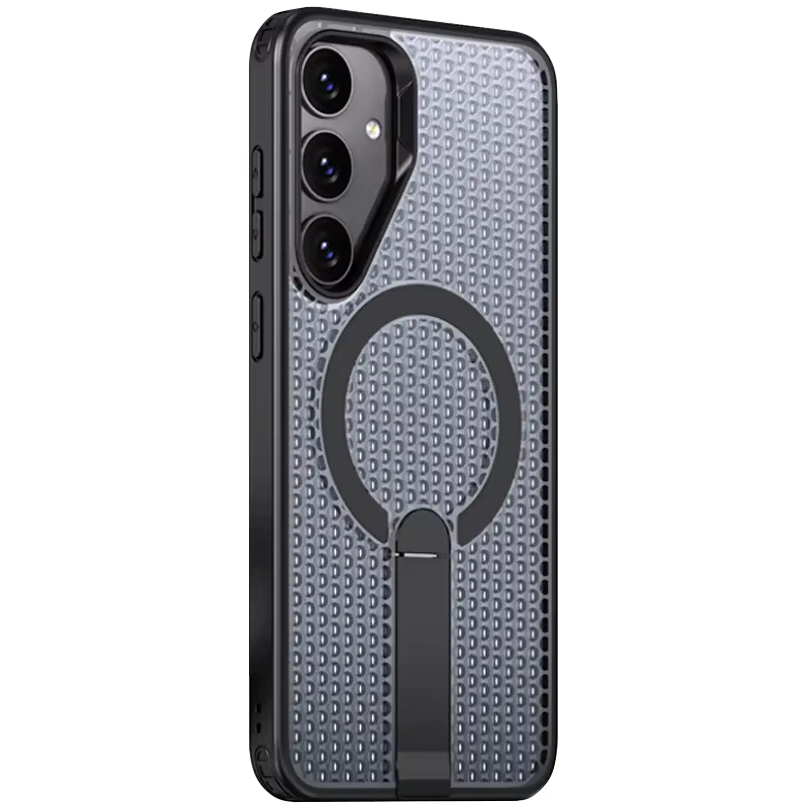 Чехол TPU Breeze with Magnetic Fit stand для Samsung Galaxy S25+ / S24+, Black 1, TPU+PC, купить оптом с доставкой