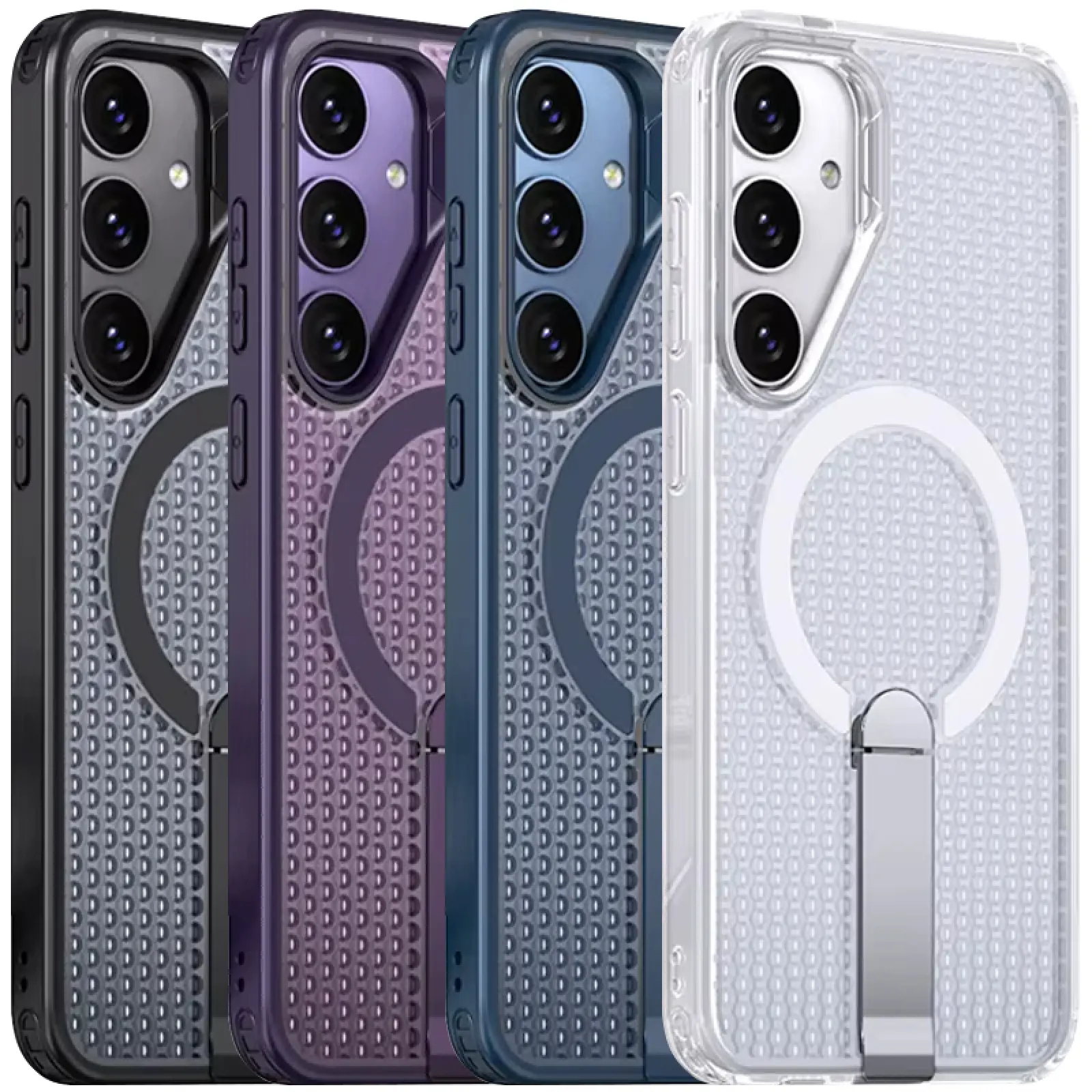 Чохол TPU Breeze with Magnetic Fit stand для Samsung Galaxy S25 / S24, TPU+PC, купити оптом з доставкою