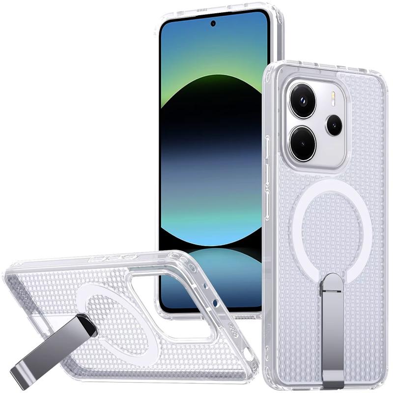 Чехол TPU Breeze with MagSafe stand для Xiaomi Redmi Note 14 4G (Europe version) на картинке №1