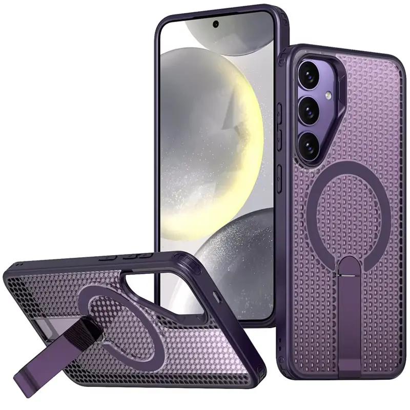 Чехол TPU Breeze with Magnetic Fit stand для Samsung Galaxy S26 / S26 Pro, Purple, TPU+PC, купить оптом с доставкой