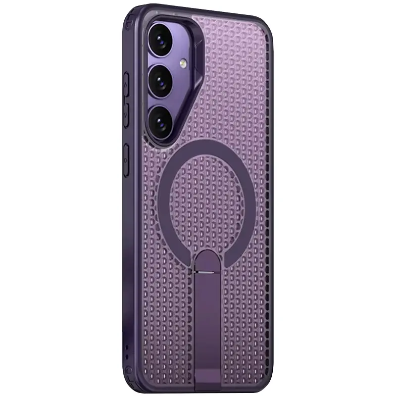 Чехол TPU Breeze with Magnetic Fit stand для Samsung Galaxy S26 / S26 Pro, Purple 1, TPU+PC, купить оптом с доставкой