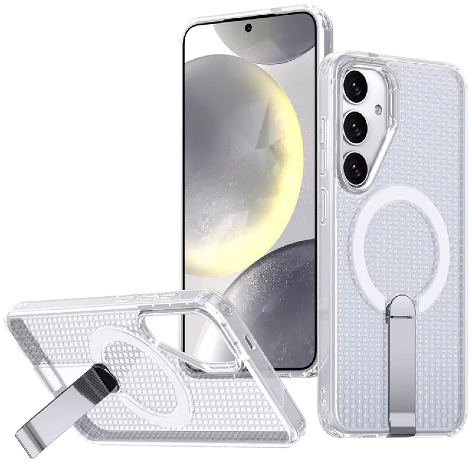 Чехол TPU Breeze with Magnetic Fit stand для Samsung Galaxy S26 / S26 Pro, Transparent, TPU+PC, купить оптом с доставкой
