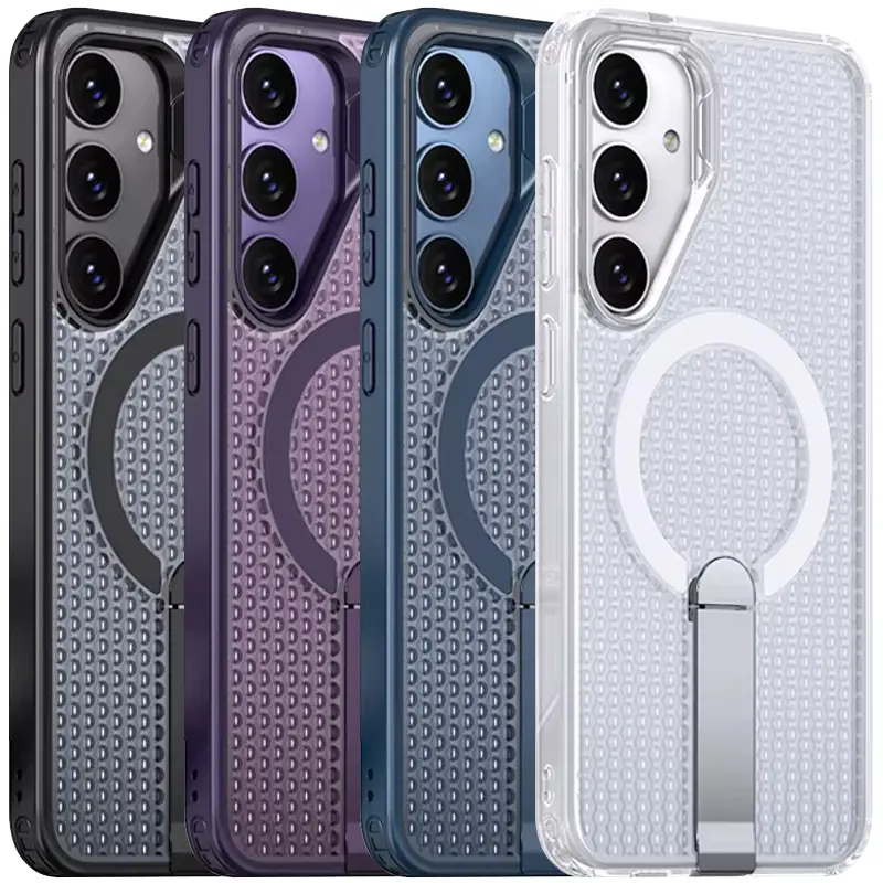 Чехол TPU Breeze with Magnetic Fit stand для Samsung Galaxy S26+, TPU+PC, купить оптом с доставкой