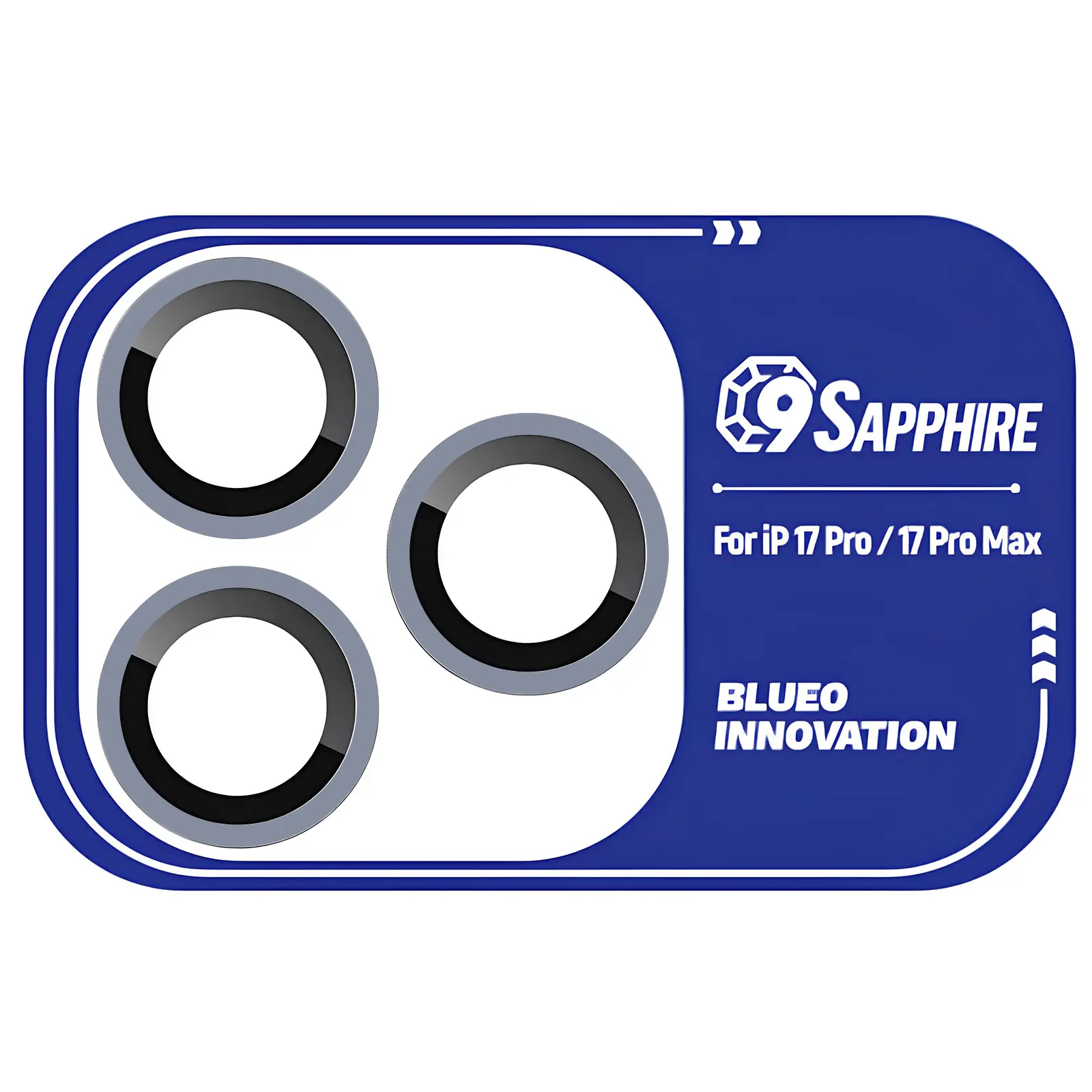 Защитное стекло BlueO Sapphire на камеру для Apple iPhone 17 Pro / 17 Pro Max, Темно-синий / Dark Blue, Закаленное стекло, купить оптом с доставкой