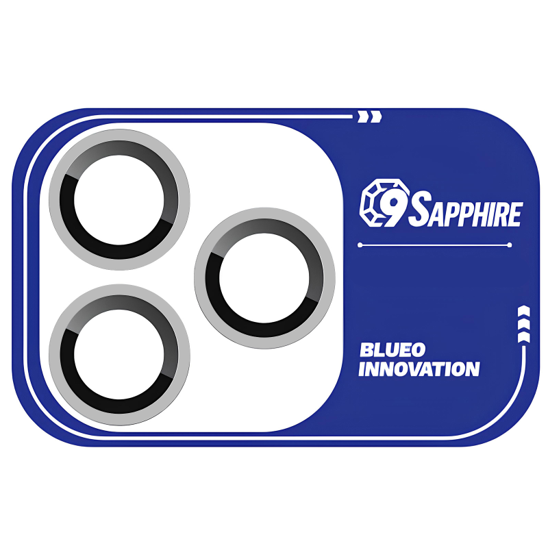 Защитное стекло BlueO Sapphire на камеру для Apple iPhone 18 Pro / 18 Pro Max, Серебряный / Silver, Закаленное стекло, купить оптом с доставкой