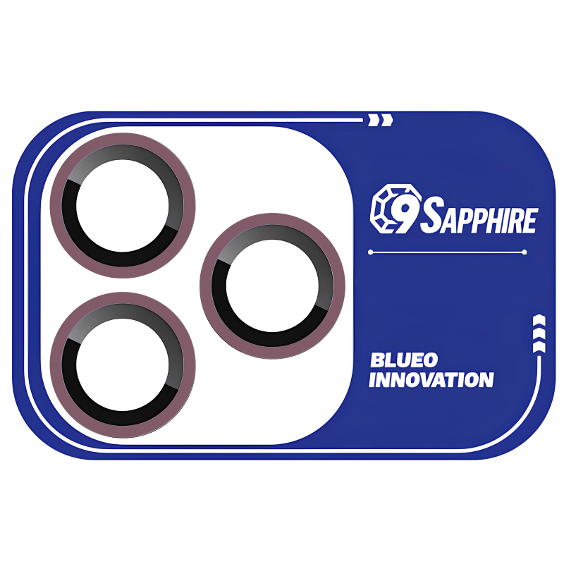 Защитное стекло BlueO Sapphire на камеру для Apple iPhone 18 Pro / 18 Pro Max, Бордовый / Deep Cherry, Закаленное стекло, купить оптом с доставкой